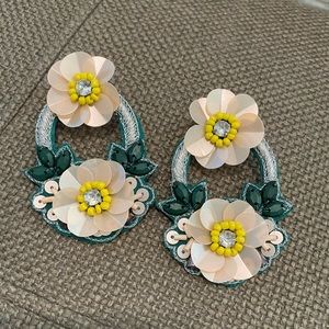 Large Flower Statement Earrings